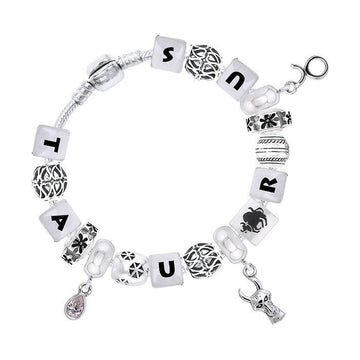 Taurus Astrology Bead Bracelet with Gem TBL321 - Jewelry
